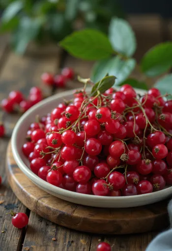 Rote Holunderbeeren, leuchtend rote Farbe und leicht glänzende Oberfläche