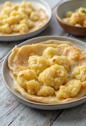 Frisch gebackenes äthiopisches Injera aus fermentiertem Teig