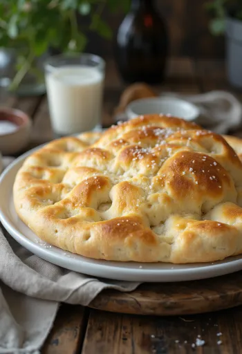 Servierte weiche Sahne-Focaccia