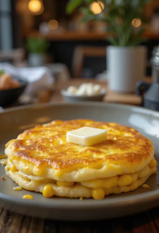 Arepa de Choclo, serviert als Streetfood