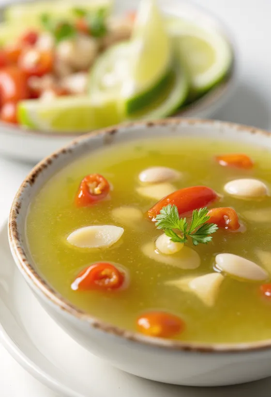 Servierte Süß-Sauer-Limetten-Chili-Sauce