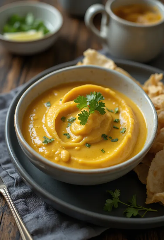 Korma Currysauce serviert mit Reis