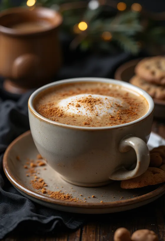 Frisch servierter Lebkuchen-Latte
