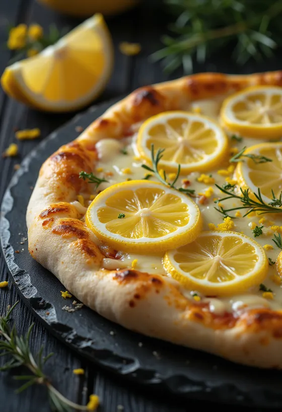 Pizza al Limone mit Zitronenaroma