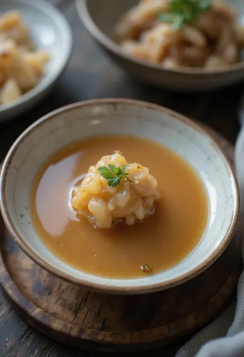 Miso-Sauce serviert mit gegrilltem Gemüse