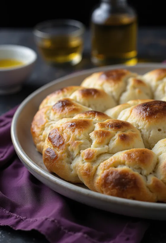 Servierte Kartoffelmehl-Focaccia