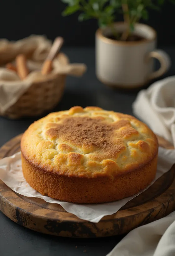 Servierter Zimtkuchen