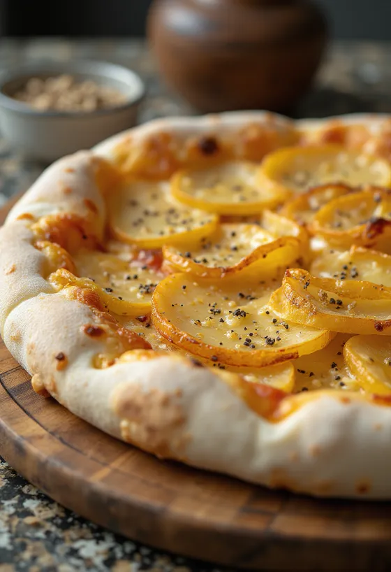 Pizza al Patate mit Kartoffeln und Käse