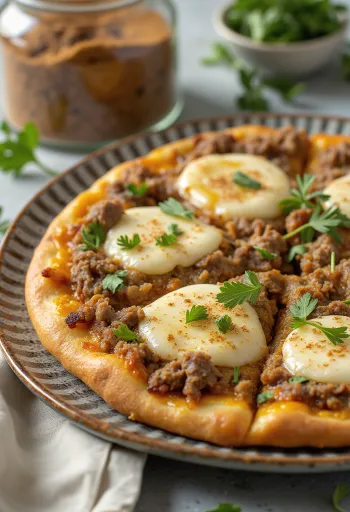 Servierte Pizza Marocaine