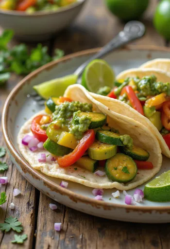 Gemüse-Tacos mit grüner Salsa Verde