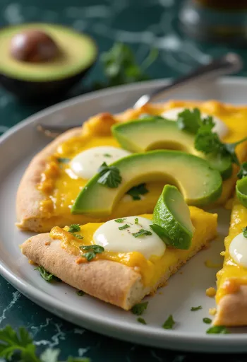 Servierte Pizza Peruana