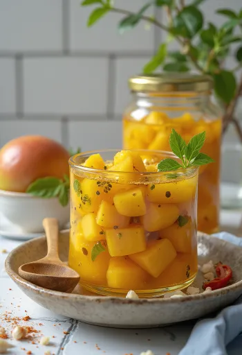Achar indisches Pickle im Glas