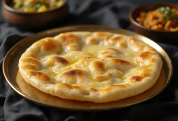 Chapati mit Ghee, frisch gebacken und glänzend