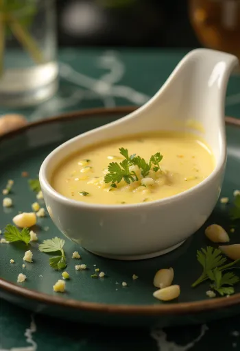 Knoblauch-Buttersauce servierfertig