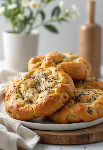 Servierte Leinsamen-Chia-Focaccia
