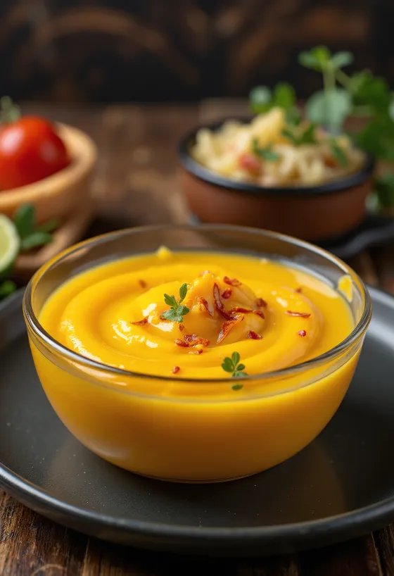 Mango-Limetten-Sauce zu gegrilltem Fisch