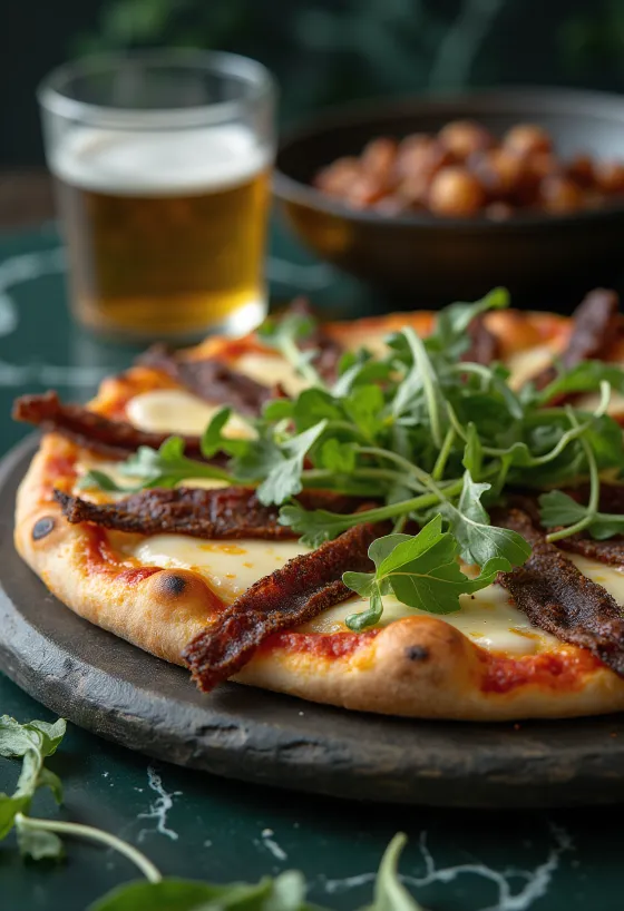 Servierte Pizza Sudafricana