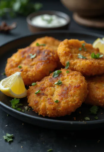 Paniertes Büffelschnitzel serviert
