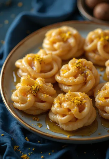 Zoolbia – traditionelles persisches Spritzgebäck in Sirup