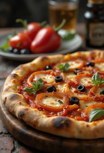 Pizza alla Zingara mit Gemüse und Wurst