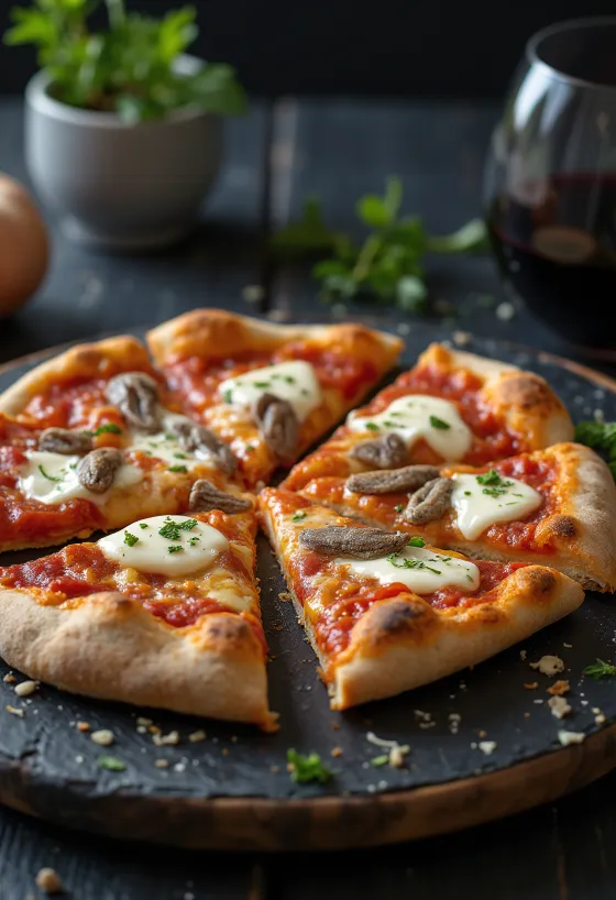 Dünne knusprige Pizza Romana