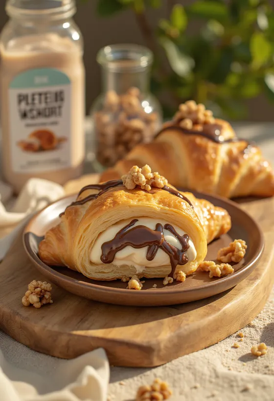 Servierte Protein-Croissants