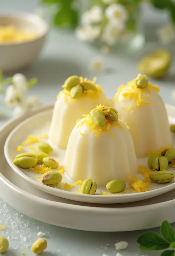 Serviertes Malai Kulfi Eis, dekoriert mit Rosenblüten und Erdnüssen