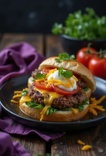 Gyros-Burger im amerikanischen Stil