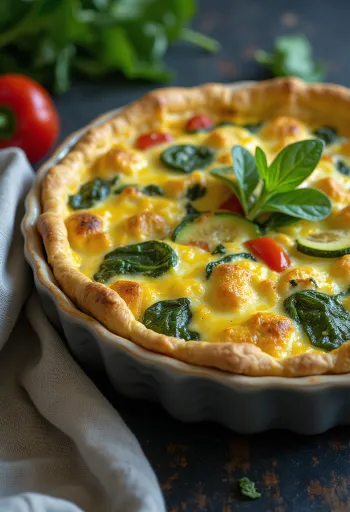 In Stücke geschnittene vegane Kichererbsen-Quiche