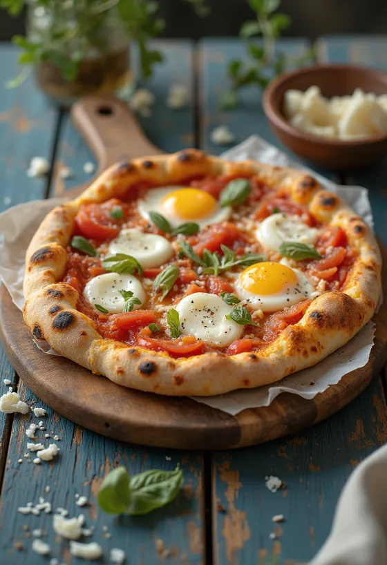 Pizza alla Norma mit Aubergine und Ricotta