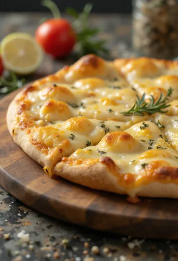 Pizza Bianca con Parmigiano mit Parmesan und Mozzarella