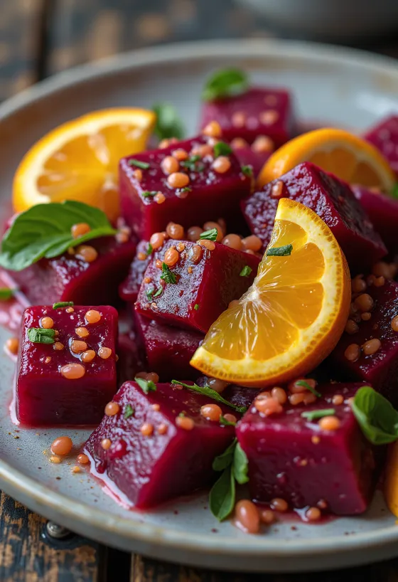 Rote-Bete-Salat mit Orangen-Dressing und frischer Petersilie
