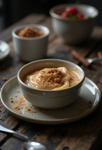 Serviertes Lebkuchenparfait