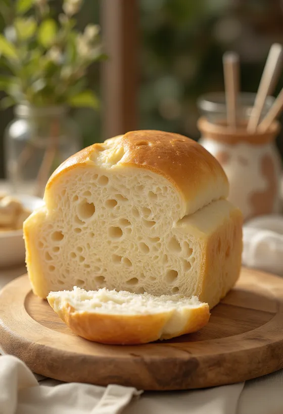 Frisch gebackenes japanisches Milchbrot