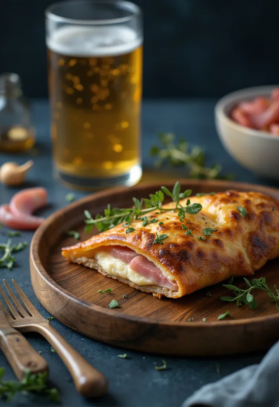 Frisch gebackene Buchweizen-Calzone
