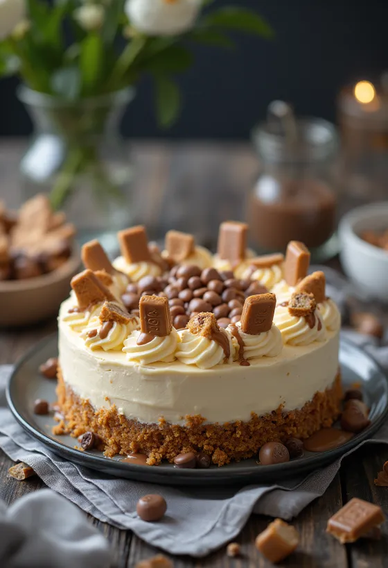 Servierte Kinder-Bueno-Torte