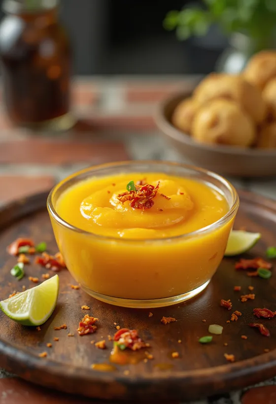 Mango-Limetten-Sauce mit gegrilltem Hähnchen