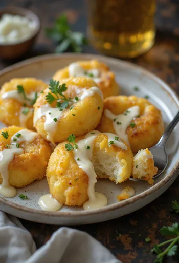 Luchi Fladenbrote mit cremigem Käse-Dip