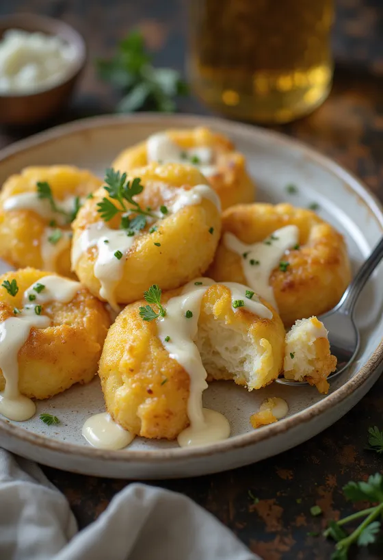 Luchi Fladenbrote mit cremigem Käse-Dip