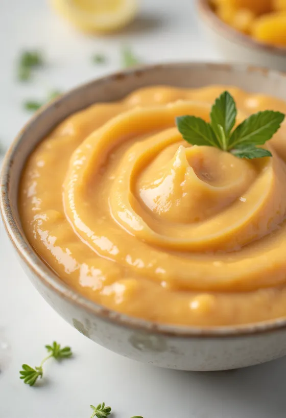 Mango-Limetten-Tahini-Sauce mit Salat