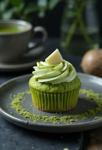 Matcha-Cupcakes mit Mascarponecreme