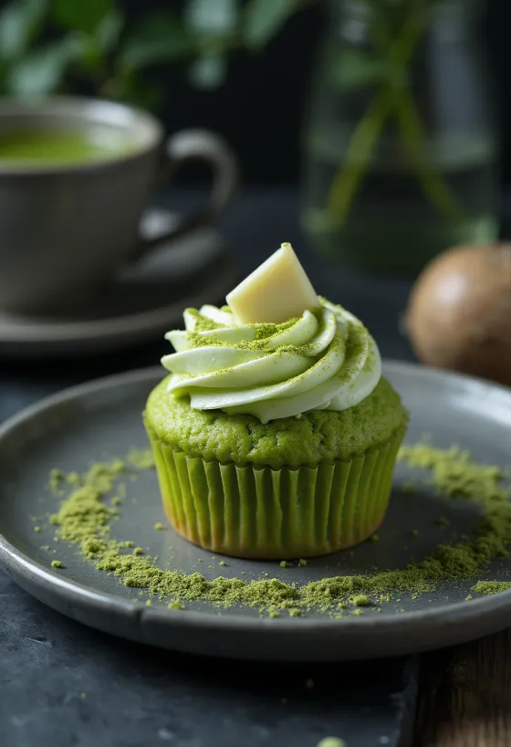 Matcha-Cupcakes mit Mascarponecreme