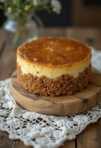 Honigtorte mit Walnüssen dekoriert
