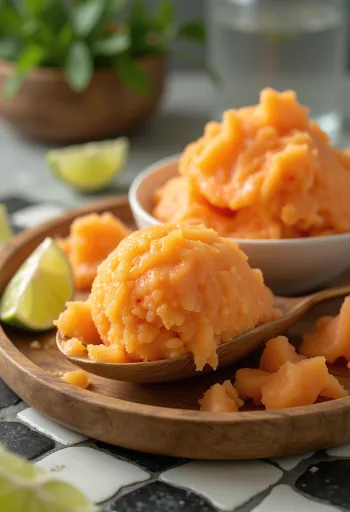 Hausgemachtes Papaya-Sorbet