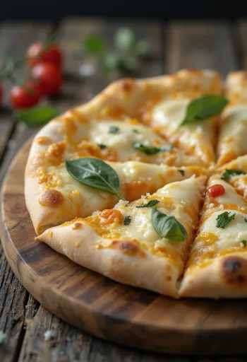 Pizza Bianca con Gorgonzola mit cremigem Gorgonzola und Rosmarin