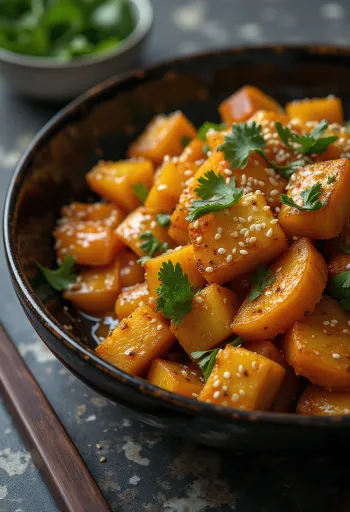 Kürbis-Wok mit Curry-Tofu