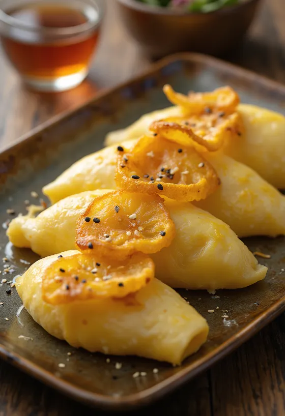 Tamagoyaki mit Knoblauch, Omelett mit reichhaltiger Knoblauch-Füllung