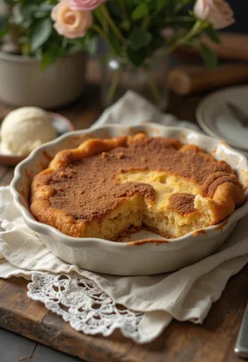 Churro-Kuchen, Zimtkuchenstücke serviert