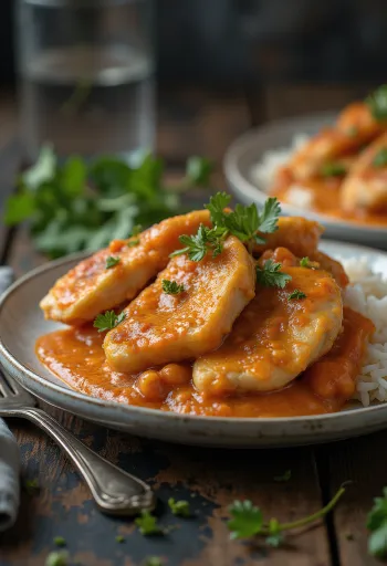 Saftiges Hähnchengeschnetzeltes in cremiger Paprika-Rahm-Soße