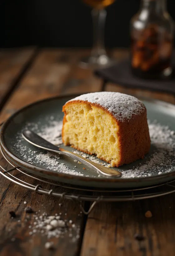 Beurre-Noisette-Torte in Stücken serviert